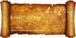 Losó Ákos névjegykártya